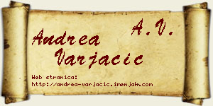 Andrea Varjačić vizit kartica